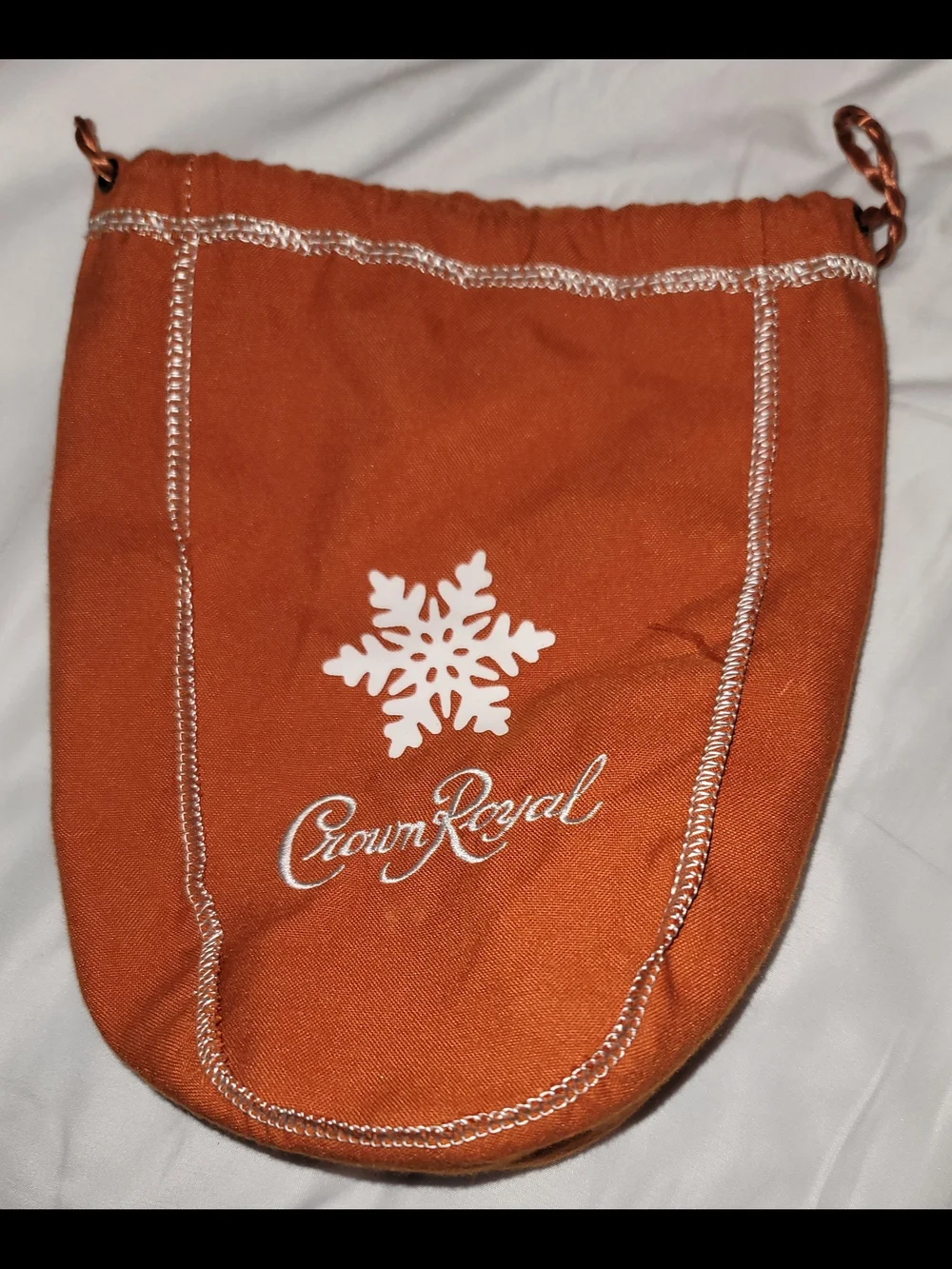 Crown Royal Velvet Drawstring Bags - Orange & Green